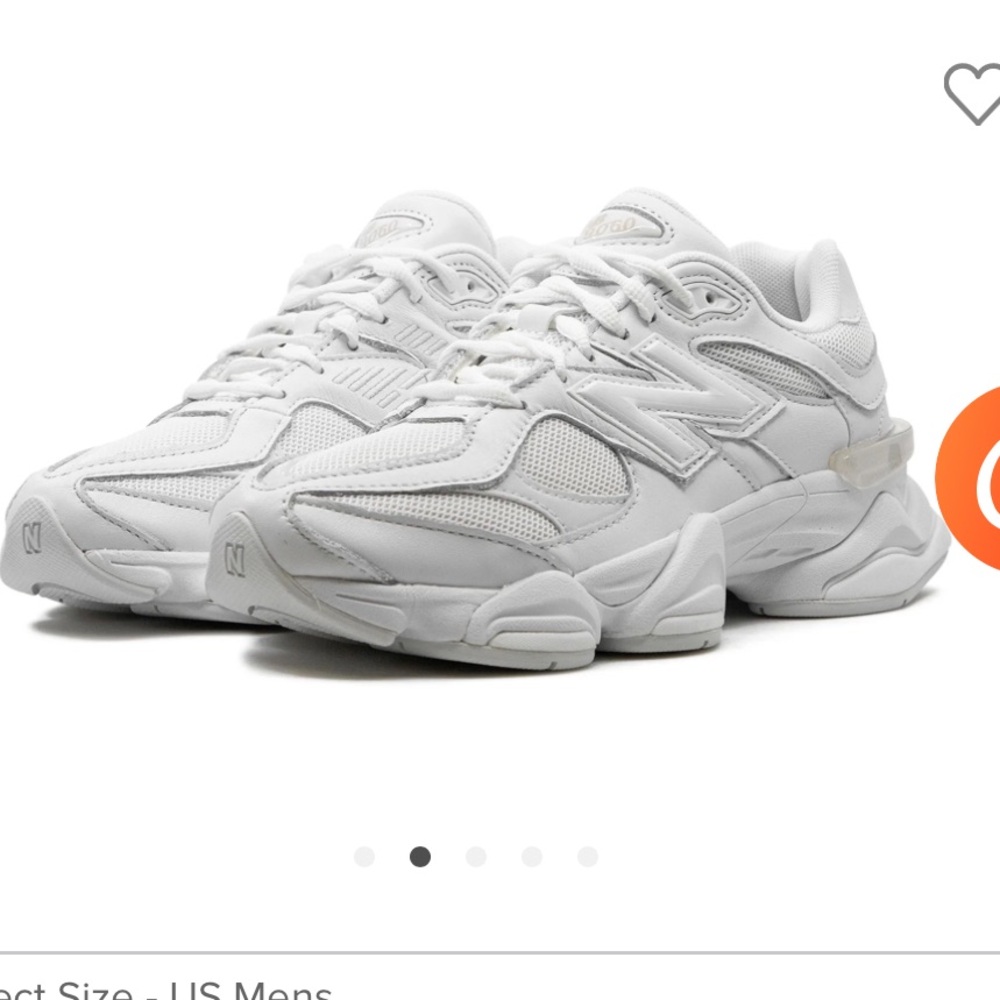 New Balance US Men’s 7.5/ Women’s 9 9060. White White